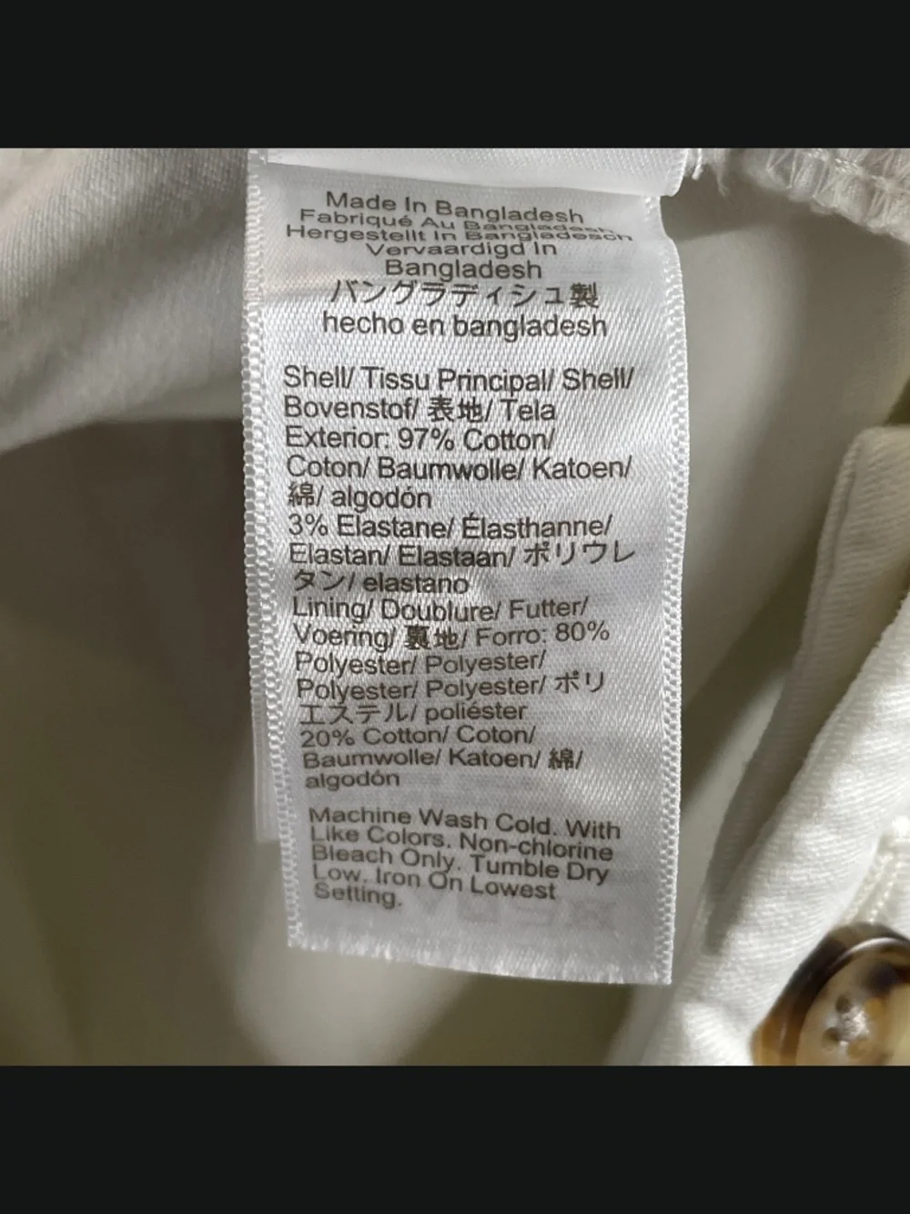 NEW J Crew Pants Womens 20 off white straight leg girlfriend chino preppy casual